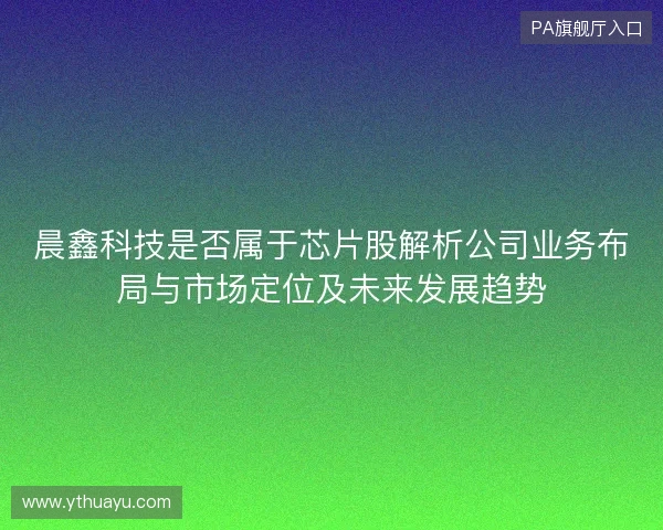 晨鑫科技是否属于芯片股解析公司业务布局与市场定位及未来发展趋势